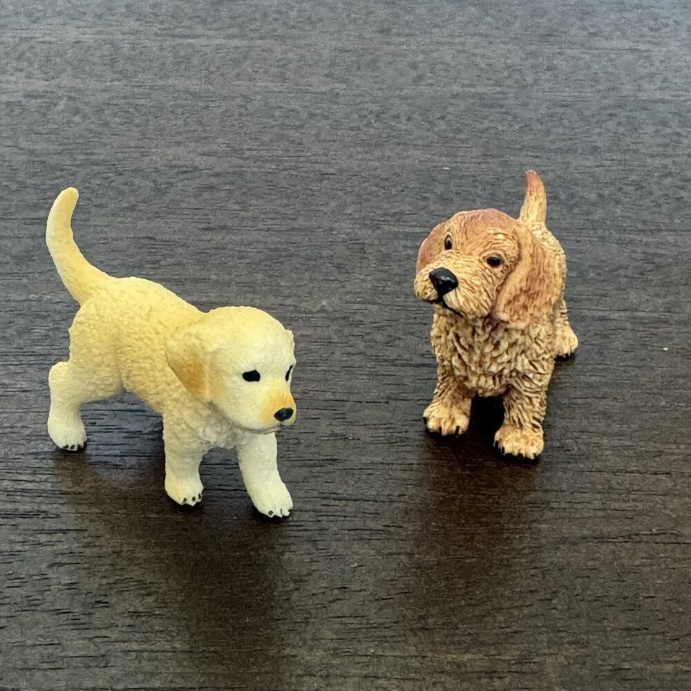 Schleich Golden Retriever & Dachshund Dogs Puppy 2 Figures Toy Collectible Toys